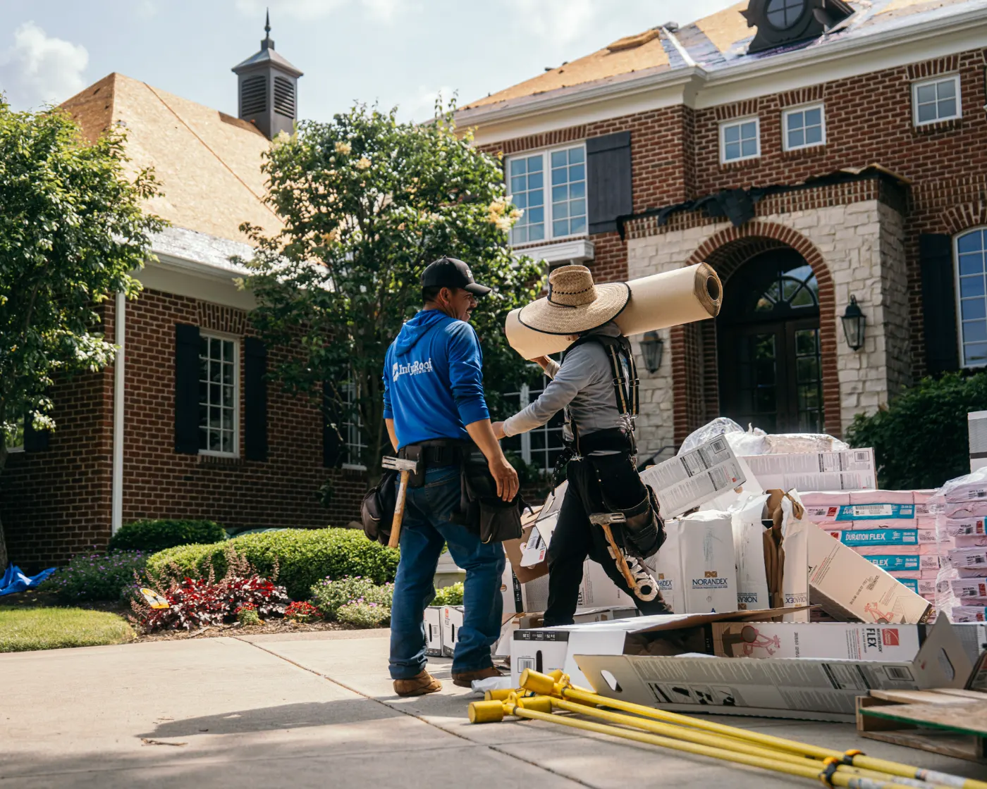 Storm damage documented on a Heartland Crossing home